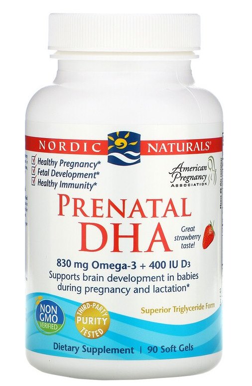 NORDIC NATURALS Prenatal DHA - arbužu garša 90 kapsulas