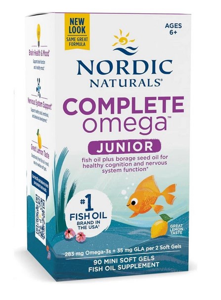 NORDIC NATURALS Complete Omega Junior 90 kapsulių - Magnis.lt