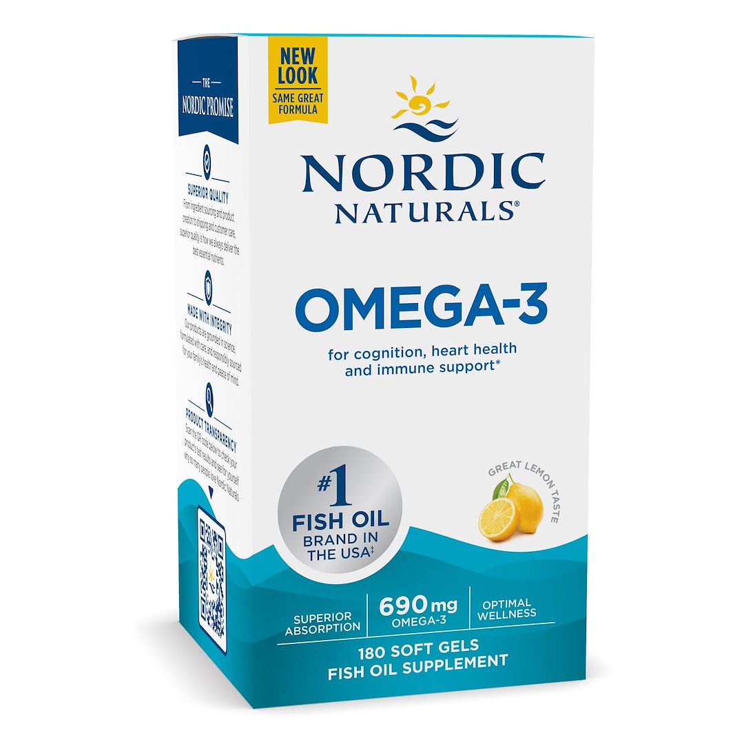 NORDIC NATURALS Omega-3 ar citronu garšu 180 kapsulas