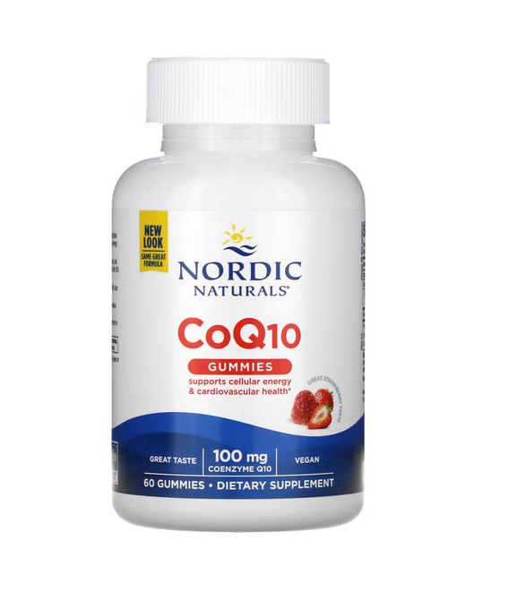 NORDIC NATURALS CoQ10 gumijas – koenzīms Q10 100 mg 60 gumijas