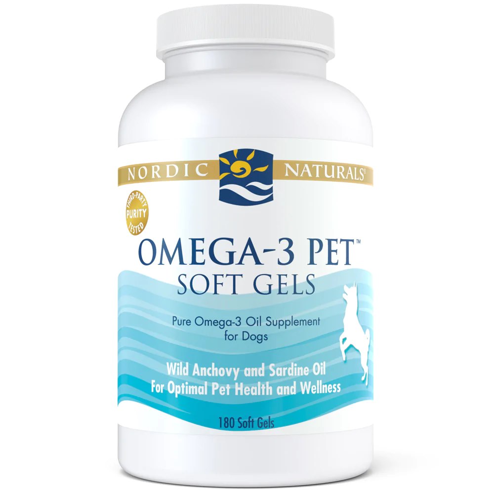 NORDIC NATURALS mājdzīvniekiem - Omega 3 180 kapsulas