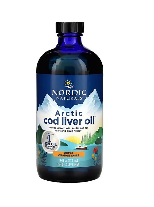 NORDIC NATURALS Arktiskā mencu aknu eļļa ar apelsīnu garšu 473 ml