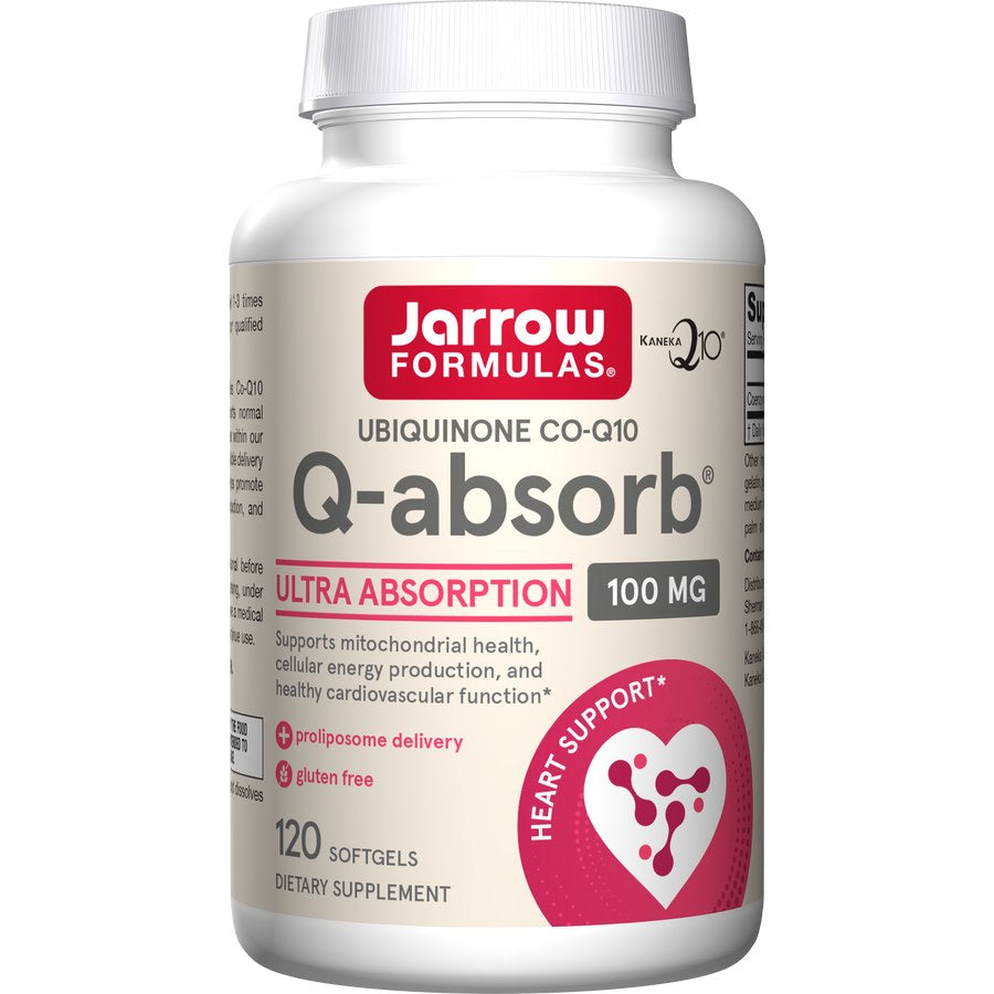 JARROW FORMULAS Ubihinons Ko-Q10 Q-absorb 100 mg - Koferments Q10 120 kapsulas