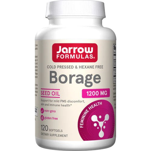 JARROW FORMULAS Boražas - Gurķeņu eļļa 120 kapsulas