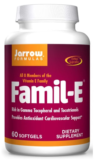 JARROW FORMULAS E vitamīns E ģimene 60 kapsulas