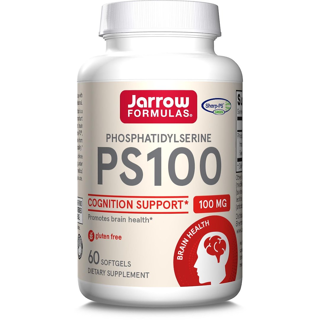 JARROW FORMULAS PS100 - fosfatidilserīns 100 mg bez sojas 60 kapsulas