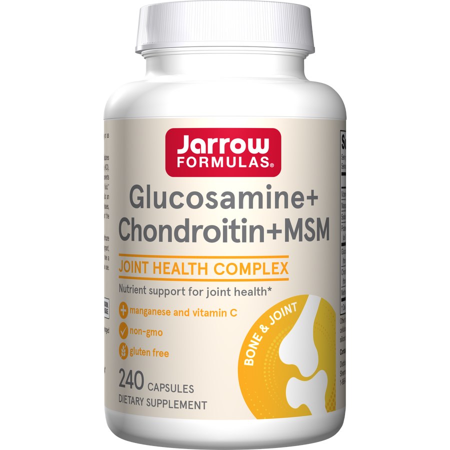 JARROW FORMULAS Glukozamīns, hondroitīns un MSM 240 kaps.