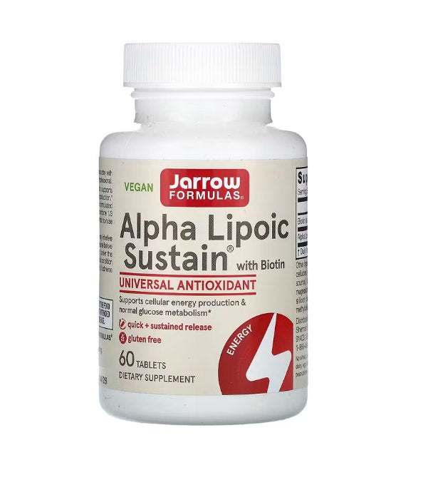 JARROW FORMULAS alfa liposkābe un biotīns 60 tabletes