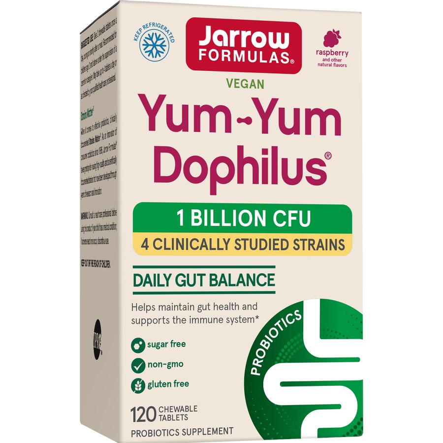 JARROW FORMULAS probiotikas Yum-Yum Dophilus, 120 tablečių
