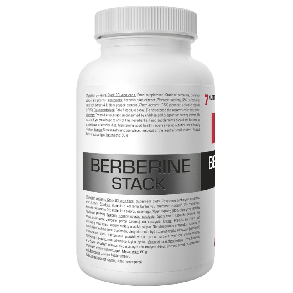 7Nutrition Berberine Stack, berberīns – 90 kapsulas
