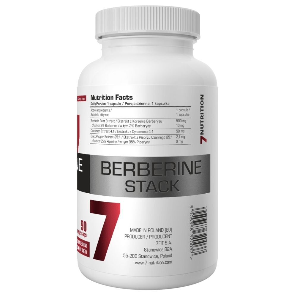 7Nutrition Berberine Stack, berberīns – 90 kapsulas