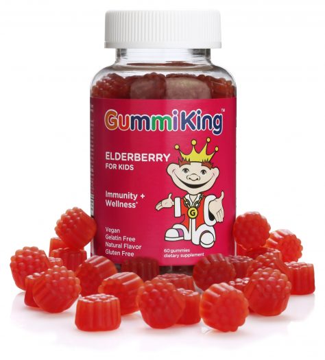 GUMMIKING Plūškokaķa ogas bērniem - Bērnu plūškokaķa ogu GummiKing 60 košļājamās konfektes