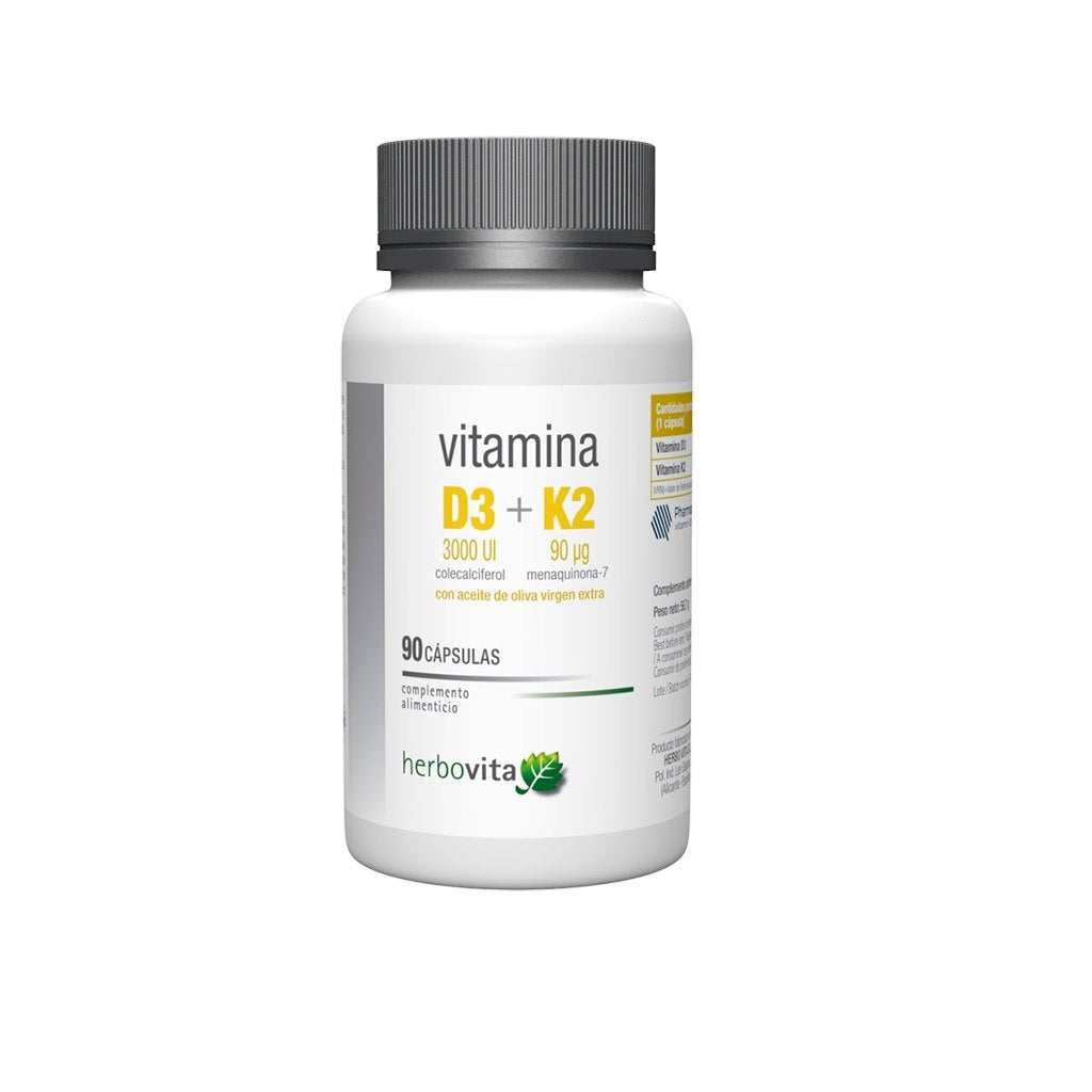 HERBOVITA D3 + K2 Vitamīns 90 kapsulas