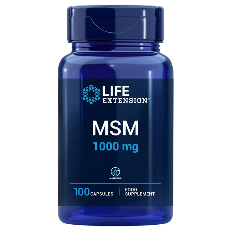 Life Extension Sieros MSM – metilsulfonilmetāns ES 100 kaps.