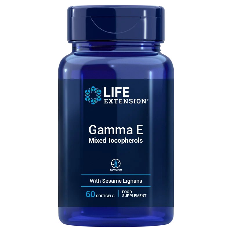 Life Extension Gama E mišrieji tokoferoliai ES 60 kapsulu