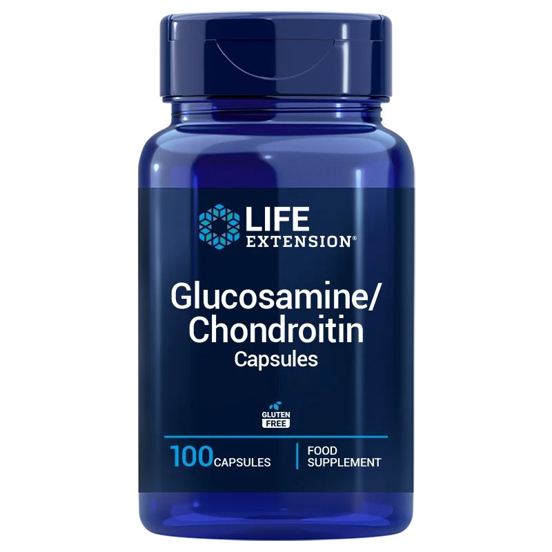 Life Extension Glikozamīna/hondroitīna kapsulas ES 100 kaps.