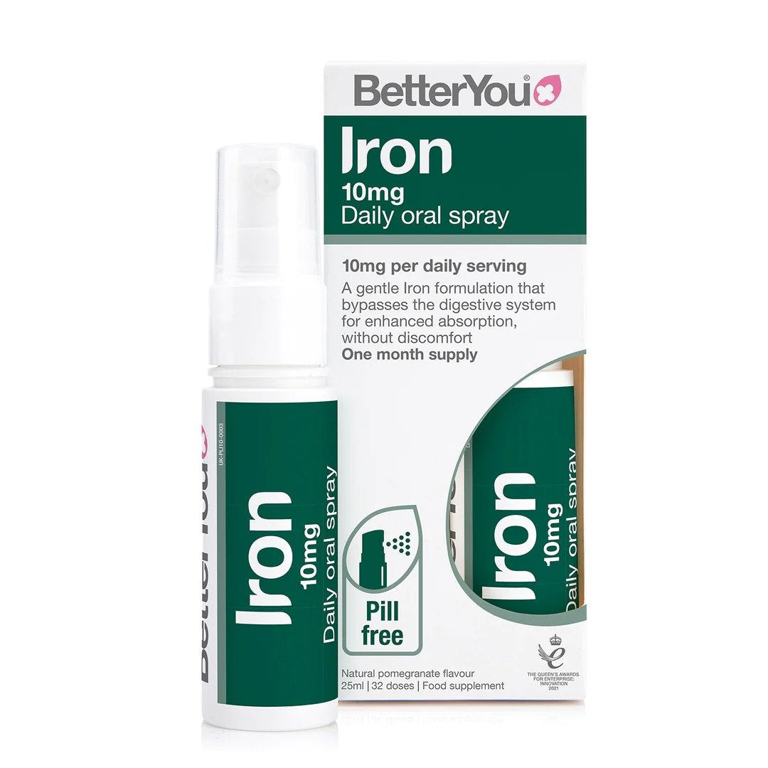 BETTERYOU Iron 10 dienas per dienas lietojams mutes aerosols – dzelzs 10 mg aerosols 25 ml