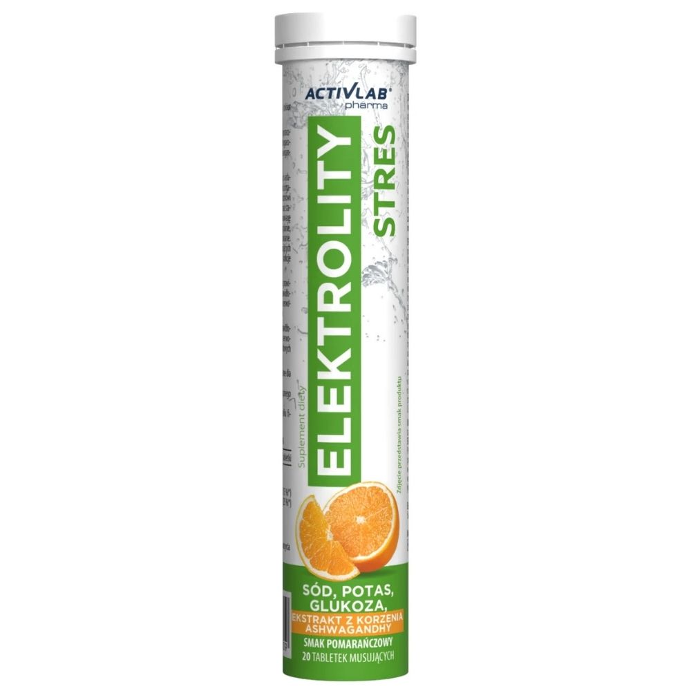Activlab Pharma Electrolytes Stress, oranžiniai – 20 putojošo tablešu