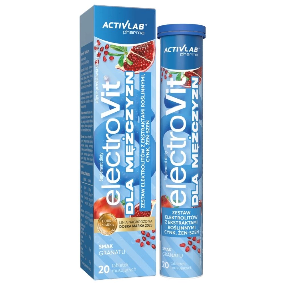 Activlab Pharma ElectroVit vīriešiem, granātābols - 20 putojošās tabletes