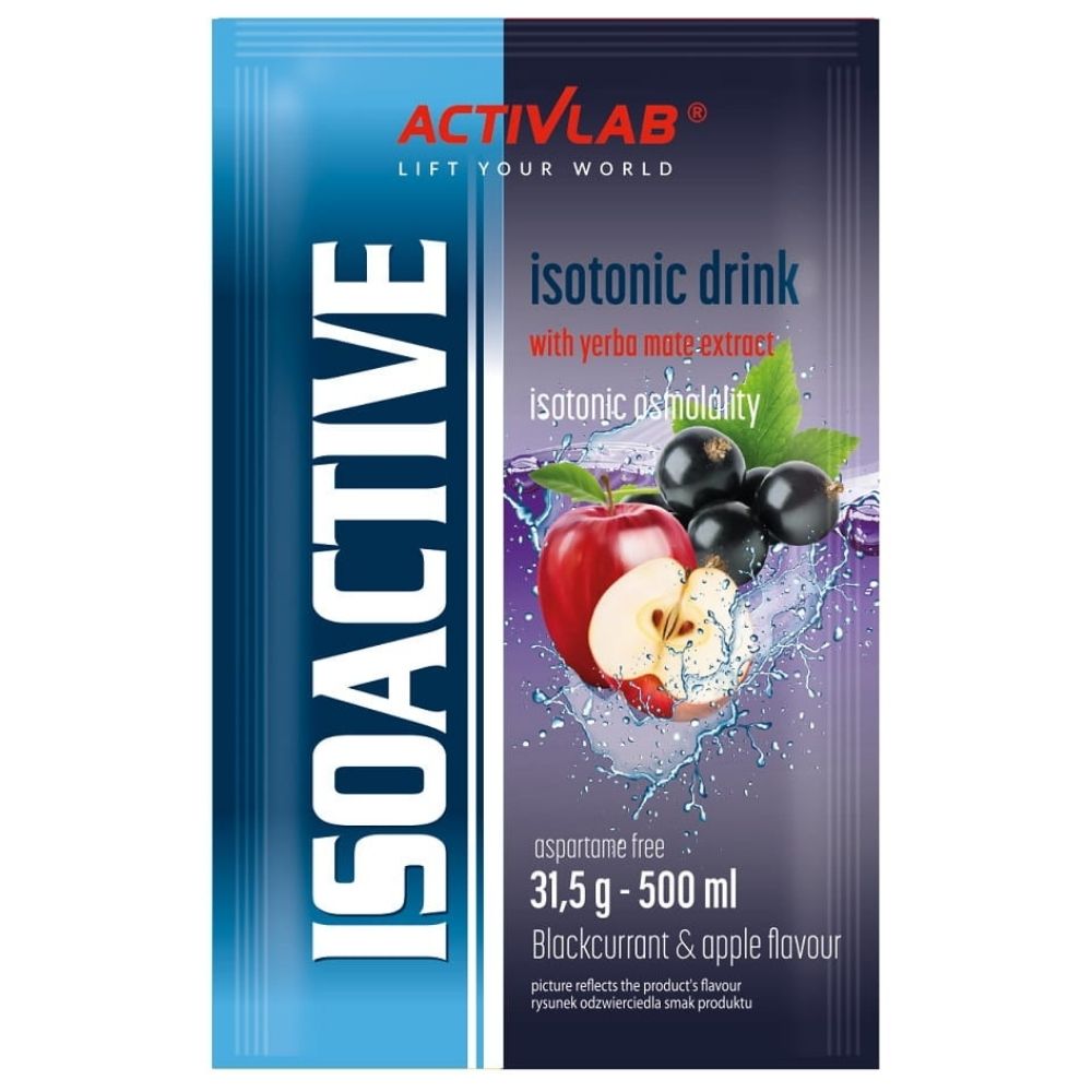 Activlab Isoactive funkcionāls izotoniskais dzēriens ar jervas matē, upenēm un āboliem – 20 paciņas