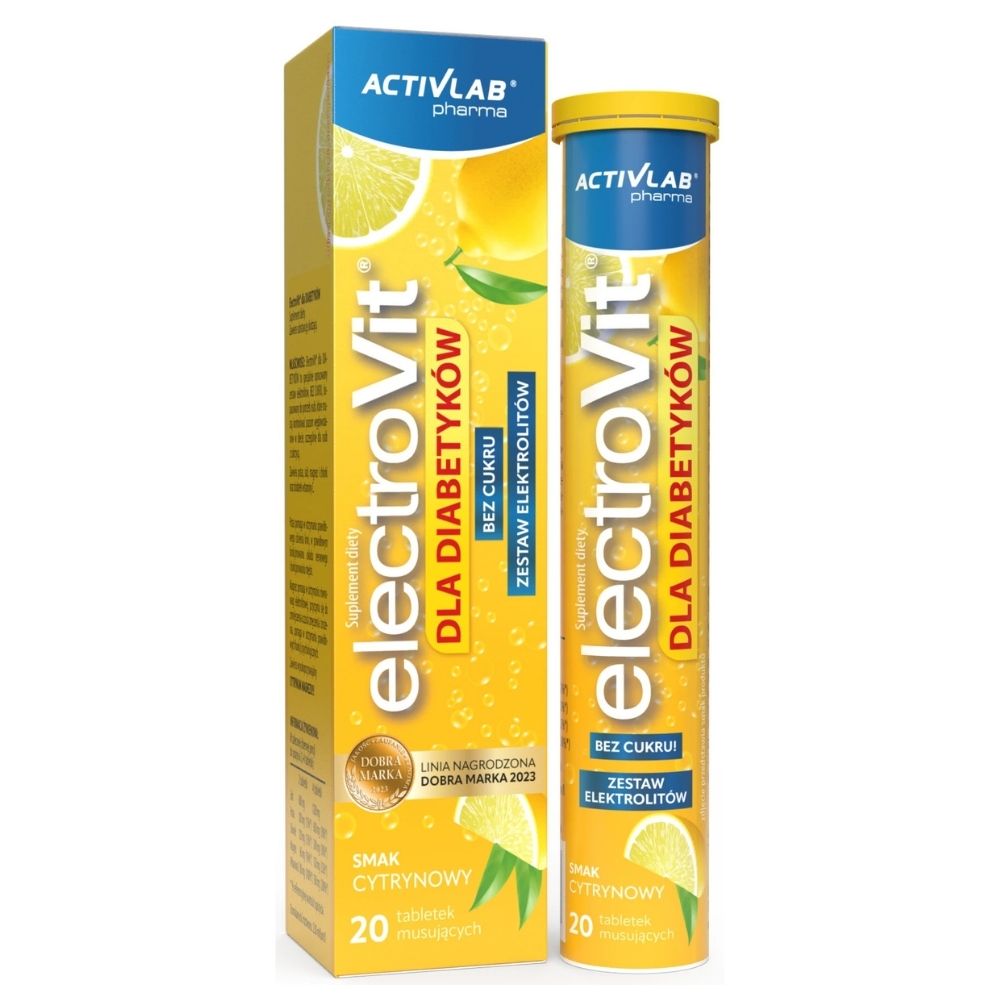 Activlab ElectroVit diabetikams, citrina - 20 putojančių tablečių - Magnis.lt
