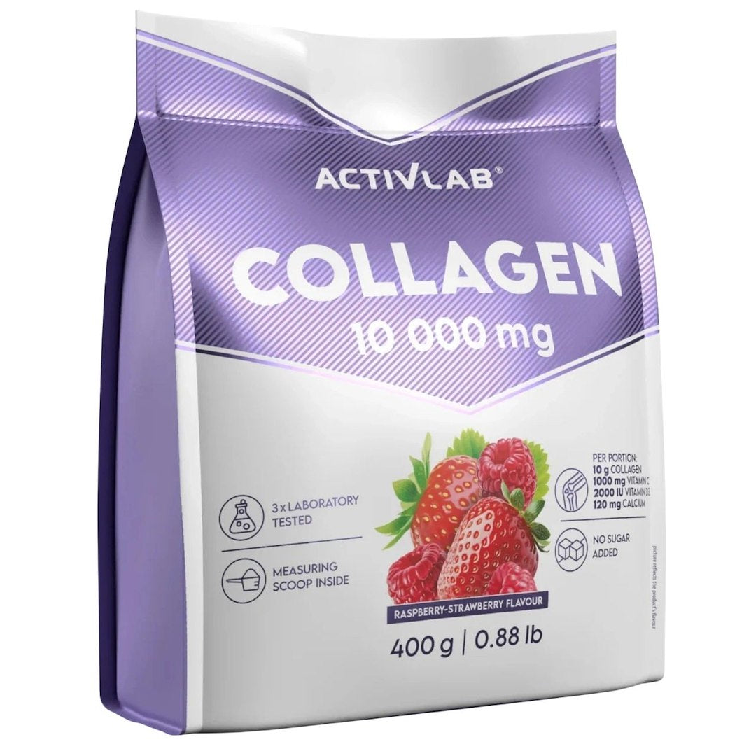 Activlab kolagēns 10 000 mg, zemeņu un aveņu - 400 g