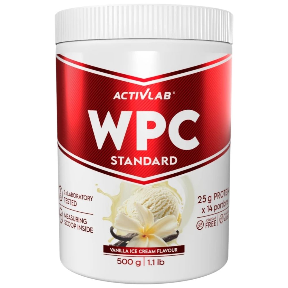 Activlab WPC Standard sūkalu proteīna koncentrāts, vaniļas saldējums - 500 g