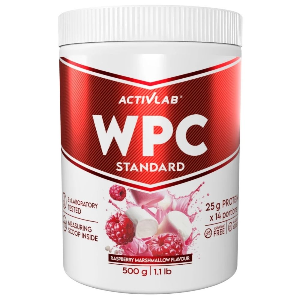 Activlab WPC Standard sūkalu proteīna koncentrāts, aveņu zefīrs - 500 g