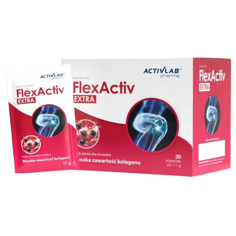 Activlab Pharma FlexActiv Extra, serbentų ir spanguolių - 30 paketėlių - Magnis.lt