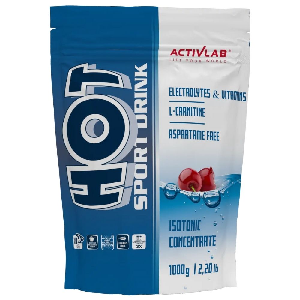 Activlab Sport Drink izotoninis gėrimas, vyšnia - 1000 g - Magnis.lt