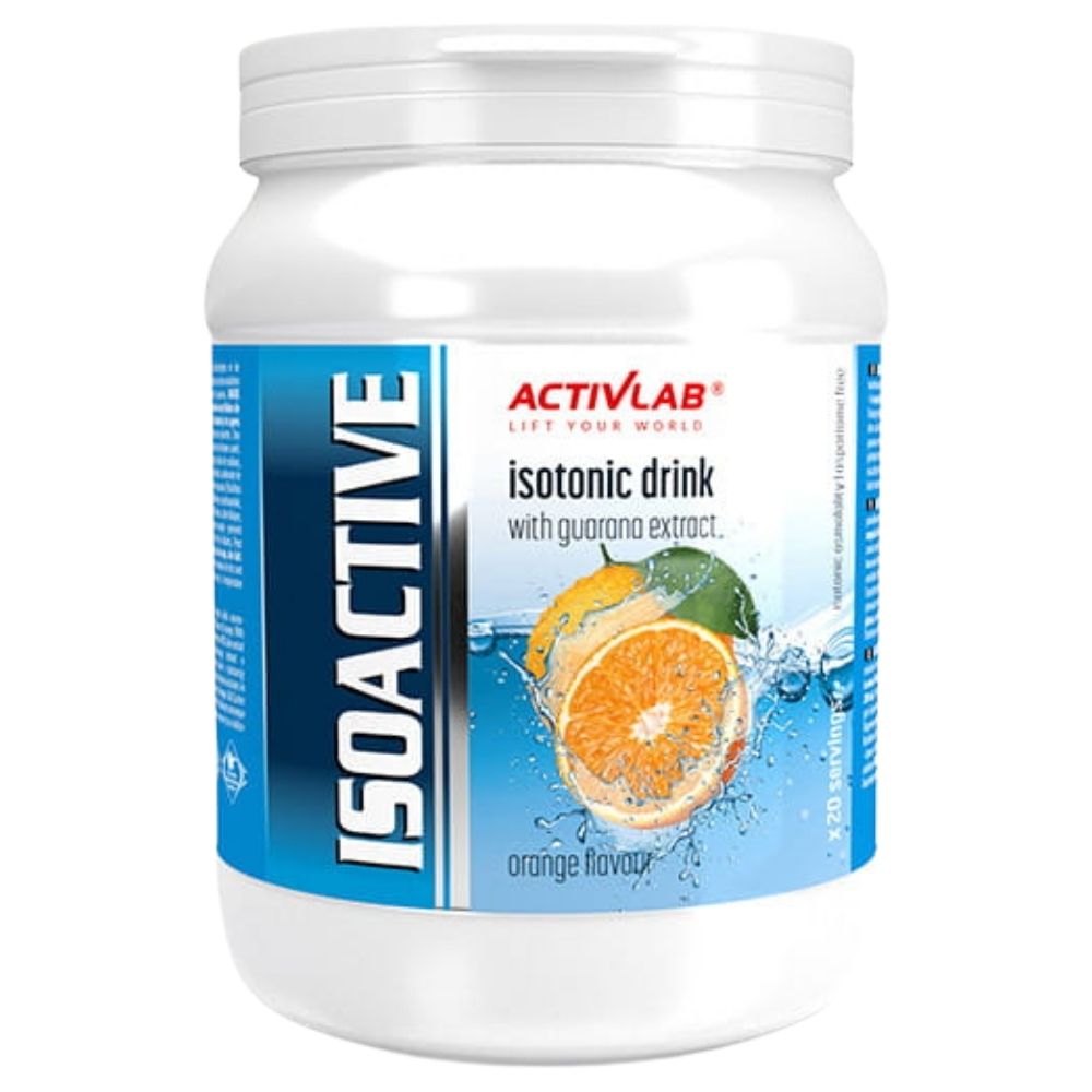 Activlab Isoactive, elektrolitai + B grupės vitaminai, oranžinė - 630 g - Magnis.lt