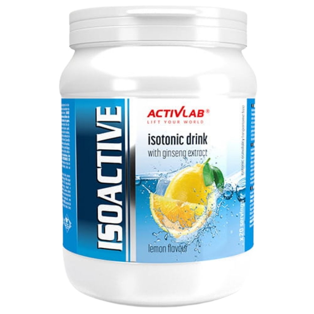 Activlab Isoactive, elektrolitai + B grupės vitaminai, citrina - 630 g - Magnis.lt