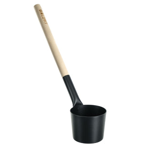Bilovit - Melns alumīnija pirts kauss ar bērza rokturi 42cm