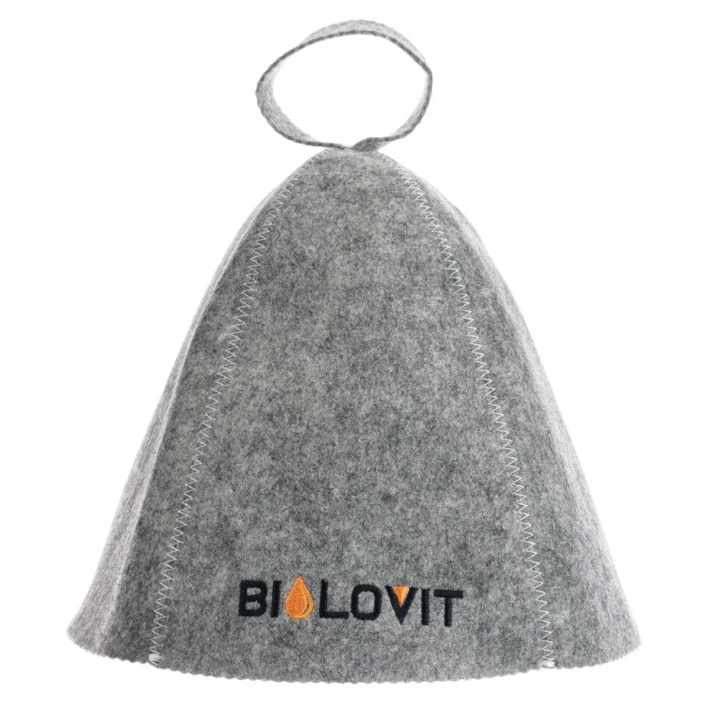 Bilovit pirts cepure pelēks filcs