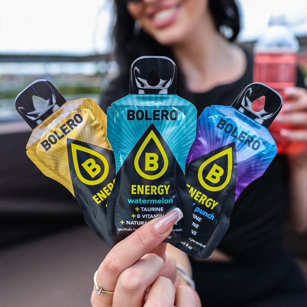 Bolero Energy Mix enerģijas dzērienu paciņu komplekts (ar kofeīnu) - 20 paciņas x 7 g