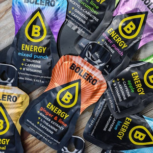 Bolero Energy Mix enerģijas dzērienu paciņu komplekts (ar kofeīnu) - 20 paciņas x 7 g