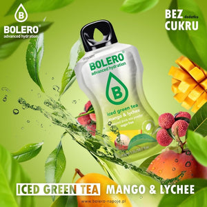 Bolero Classic Instant Drink Iced Green Tea Mango & Lychee (mango zaļā ledus tēja, liči) - 8 g