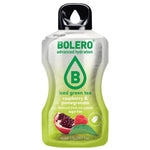 Bolero Classic ātri pagatavojams dzēriens Ledus zaļā tēja, aveņu un granātābolu - 8 g