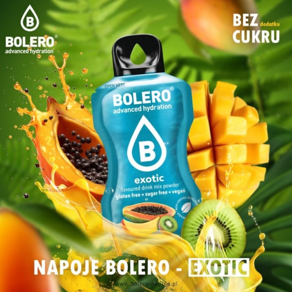 Bolero Classic momentālais dzēriens Exotic (eksotiskie augļi) – 12 paciņas