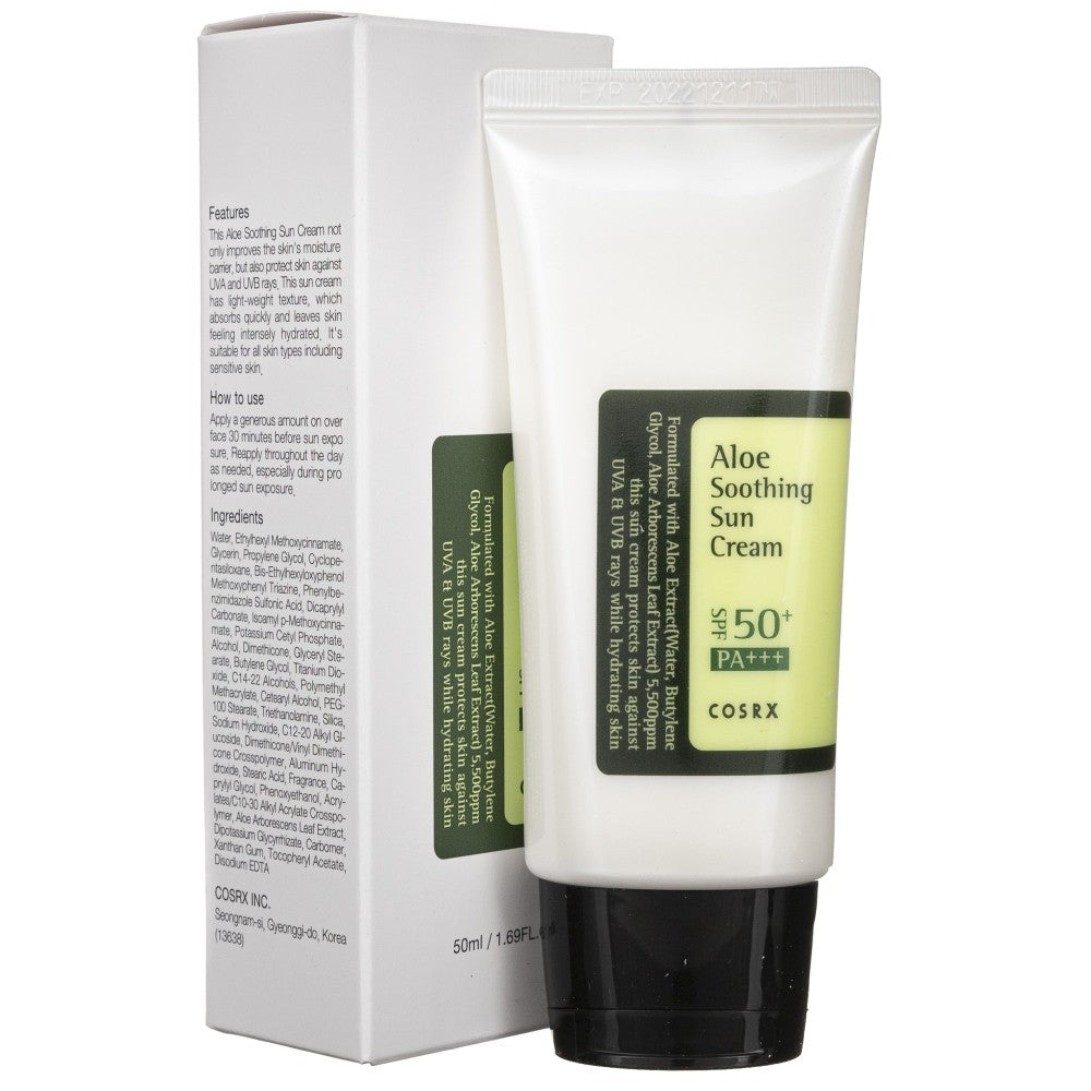 COSRX Aloe raminamasis kremas nuo saulės SPF 50+ - 50 ml - Magnis.lt