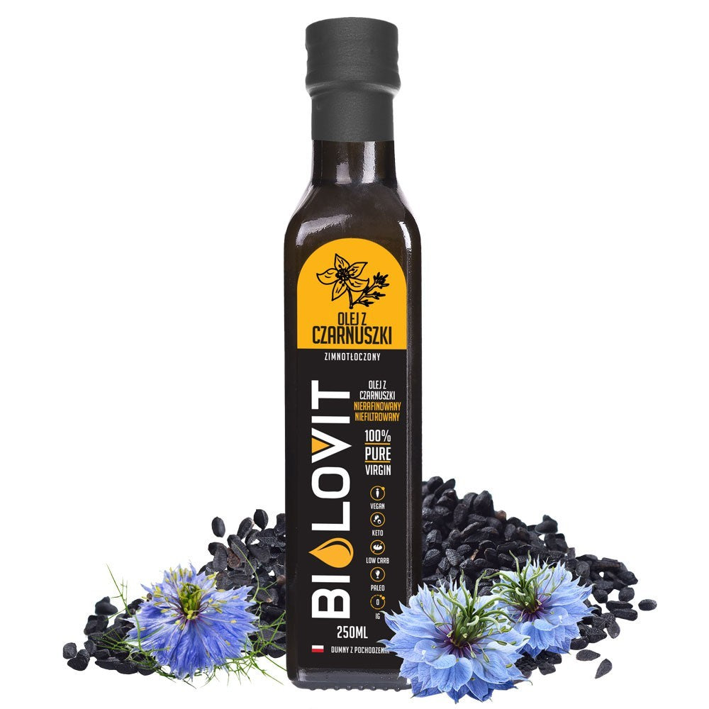 Bilovit šalto spaudimo juodųjų kmynų aliejus - 250 ml - Magnis.lt
