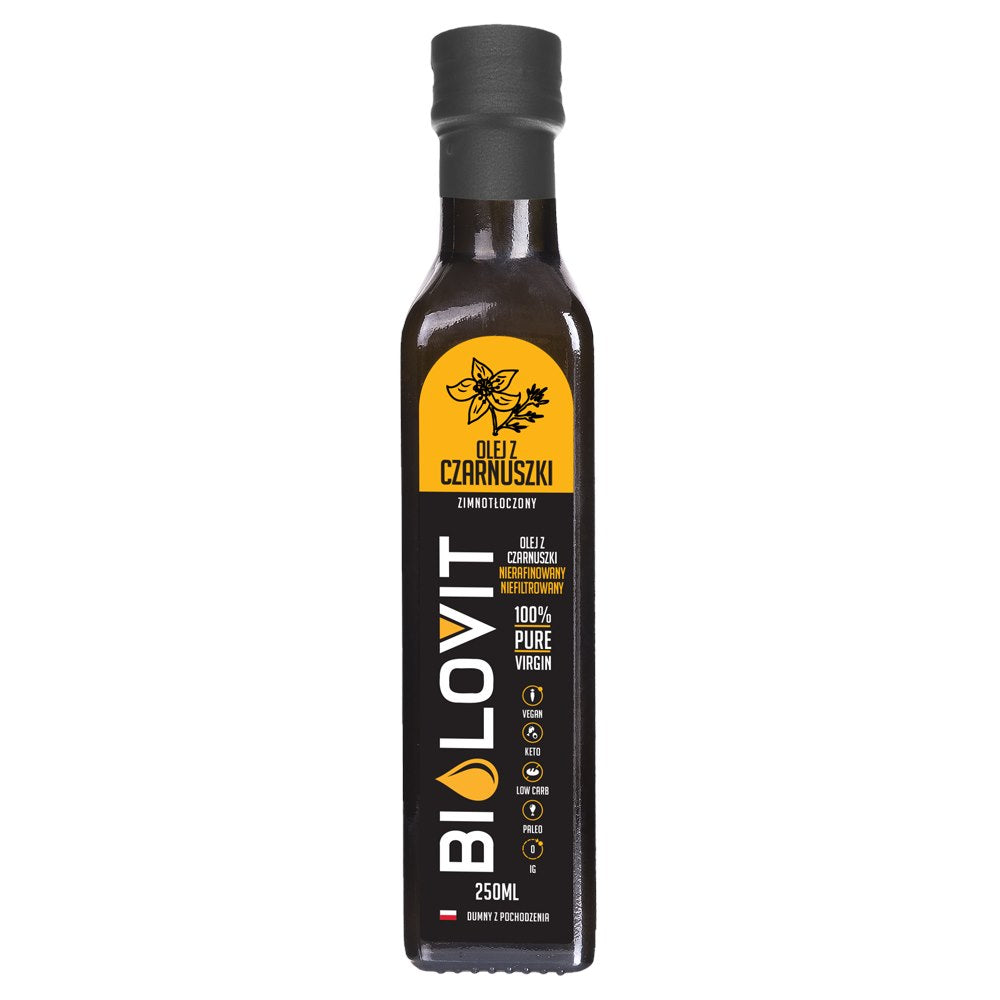 Bilovit šalto spaudimo juodųjų kmynų aliejus - 250 ml - Magnis.lt