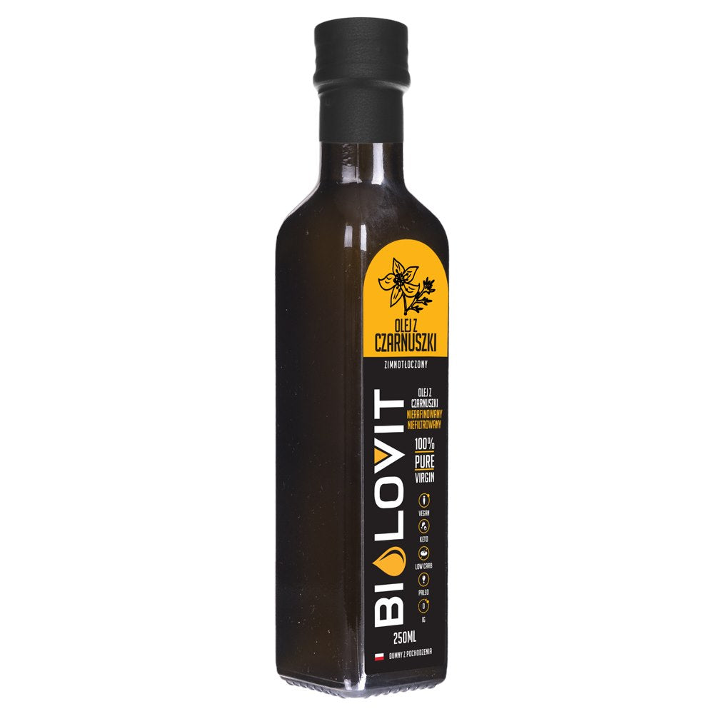 Bilovit šalto spaudimo juodųjų kmynų aliejus - 250 ml - Magnis.lt
