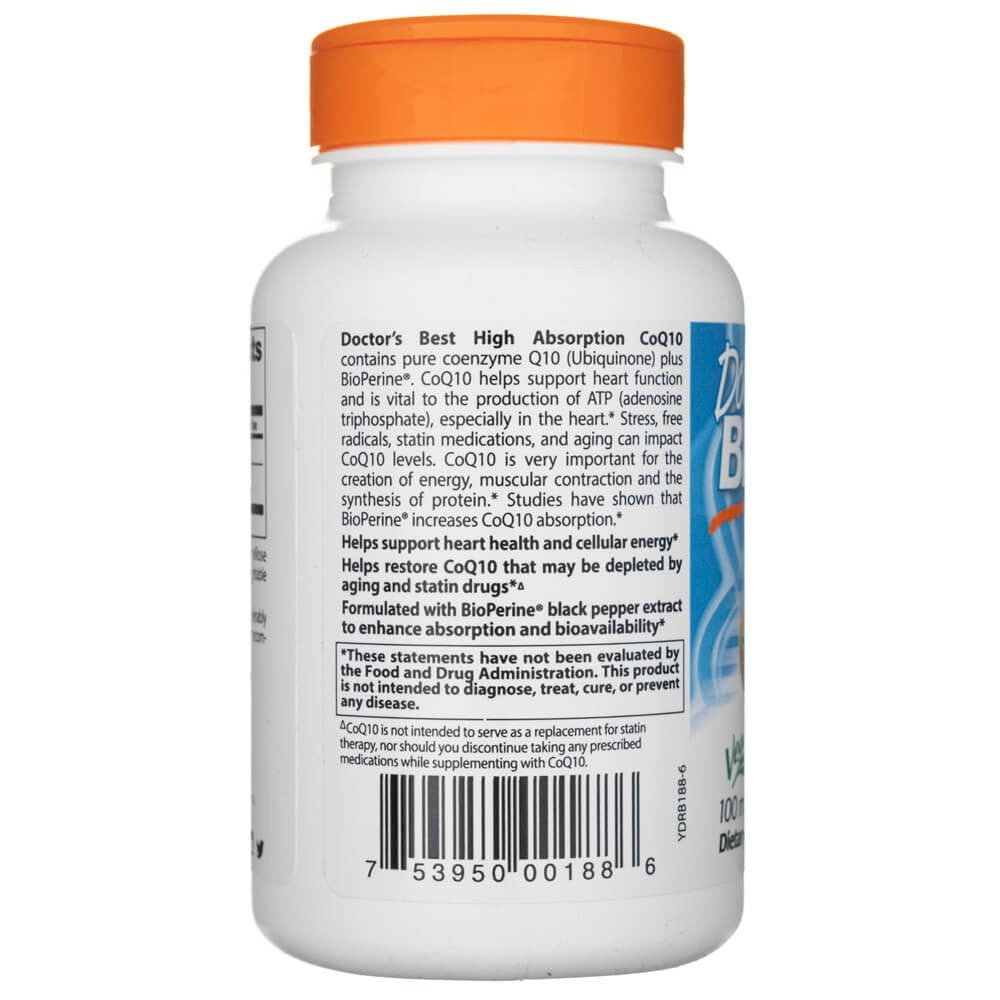 Doctor's Best augstas absorbcijas CoQ10 ar BioPerine 100 mg - 120 kapsulas