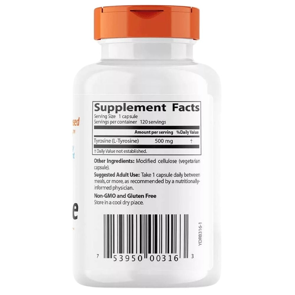Doctor's Best L-Tyrosine 500 mg - 120 kapsulu