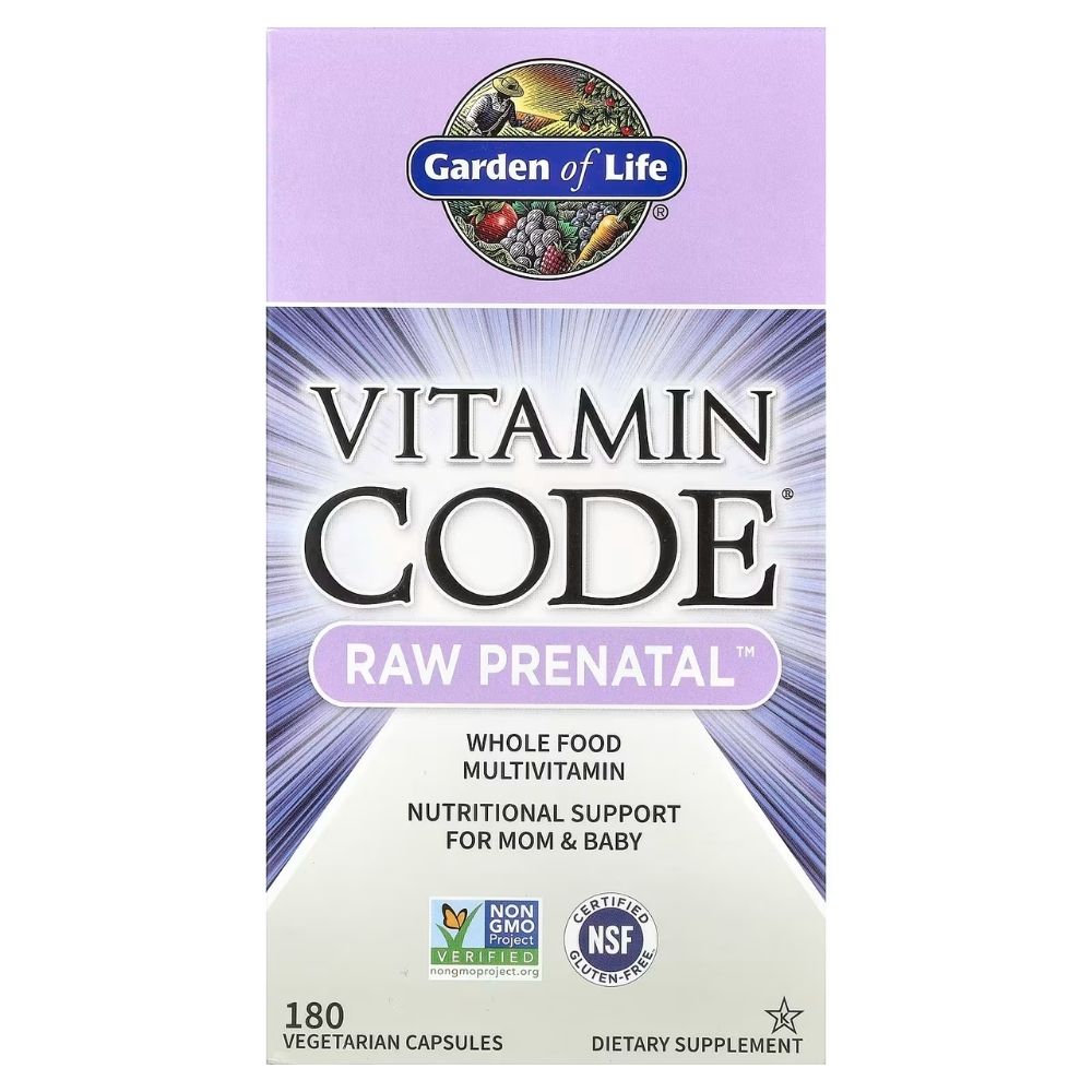 Garden of Life vitaminų kodas RAW Prenatal - 180 kapsulių - Magnis.lt