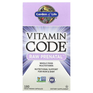 Garden of Life vitaminų kodas RAW Prenatal - 180 kapsulių - Magnis.lt