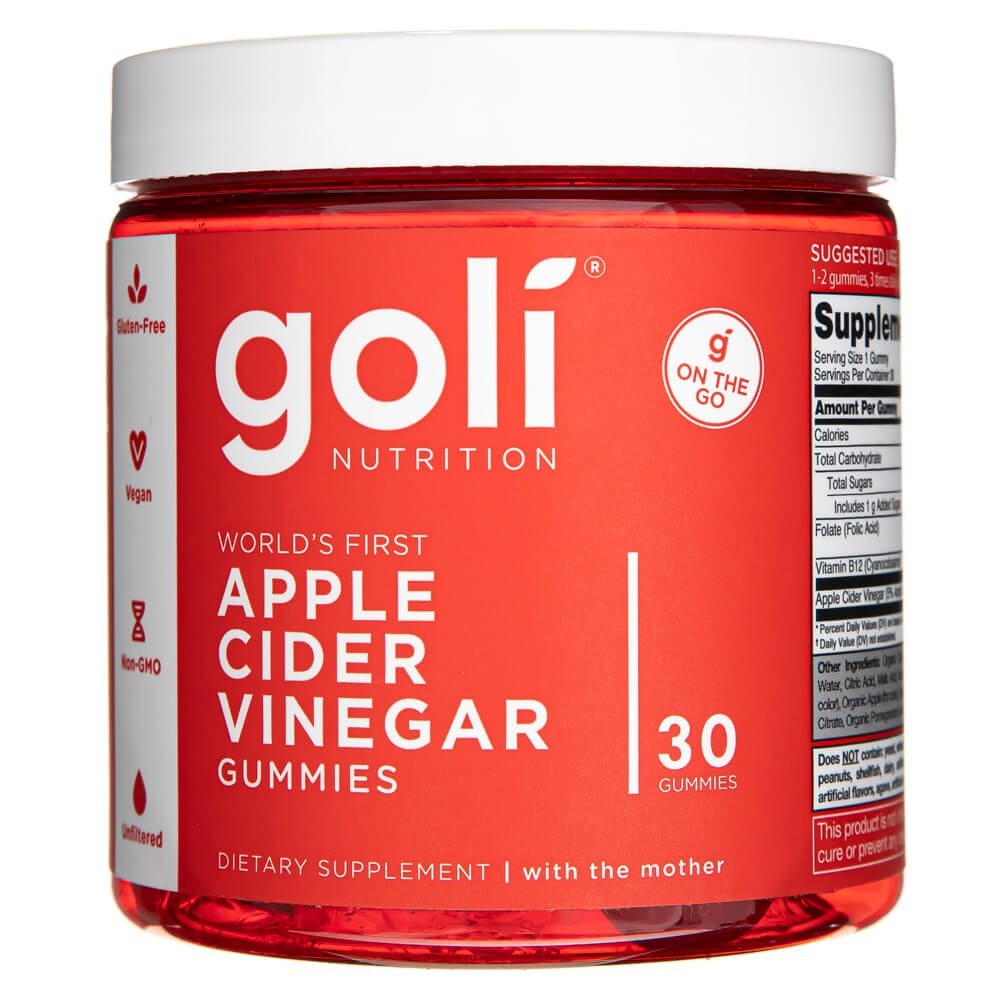 Goli Nutrition ābolu etiķa košļājamās gumijas - 30 košļājamās gumijas