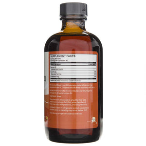 Green Pasture fermentuotas riestainių kepenų aliejus, apelsinas - 180 ml - Magnis.lt