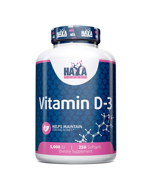 Haya Labs vitaminas D3 5000 TV - 250 kapsulių - Magnis.lt